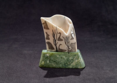 “Short Scrimshawed Ivory Tusk”